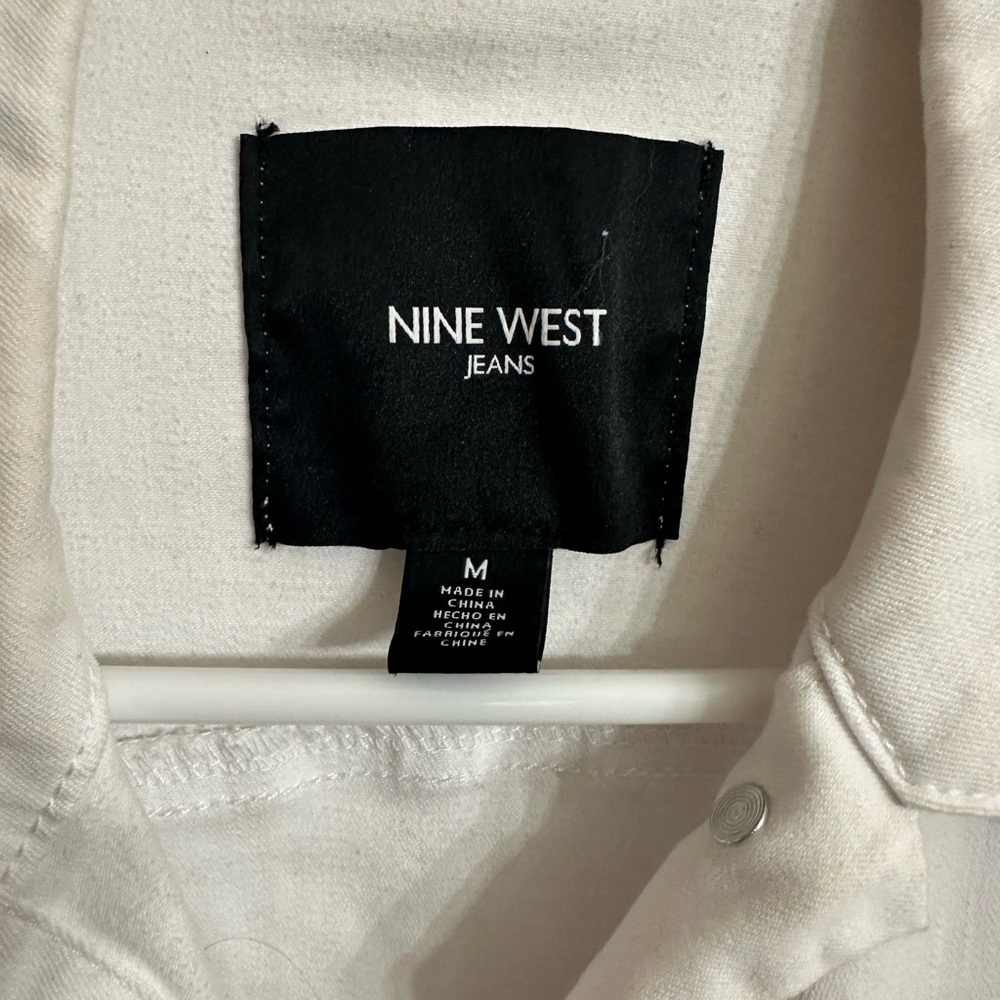 Nine West White Jean Jacket Classic Design - Picture 3 of 3